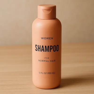 Original shampoo product photograph before background removal